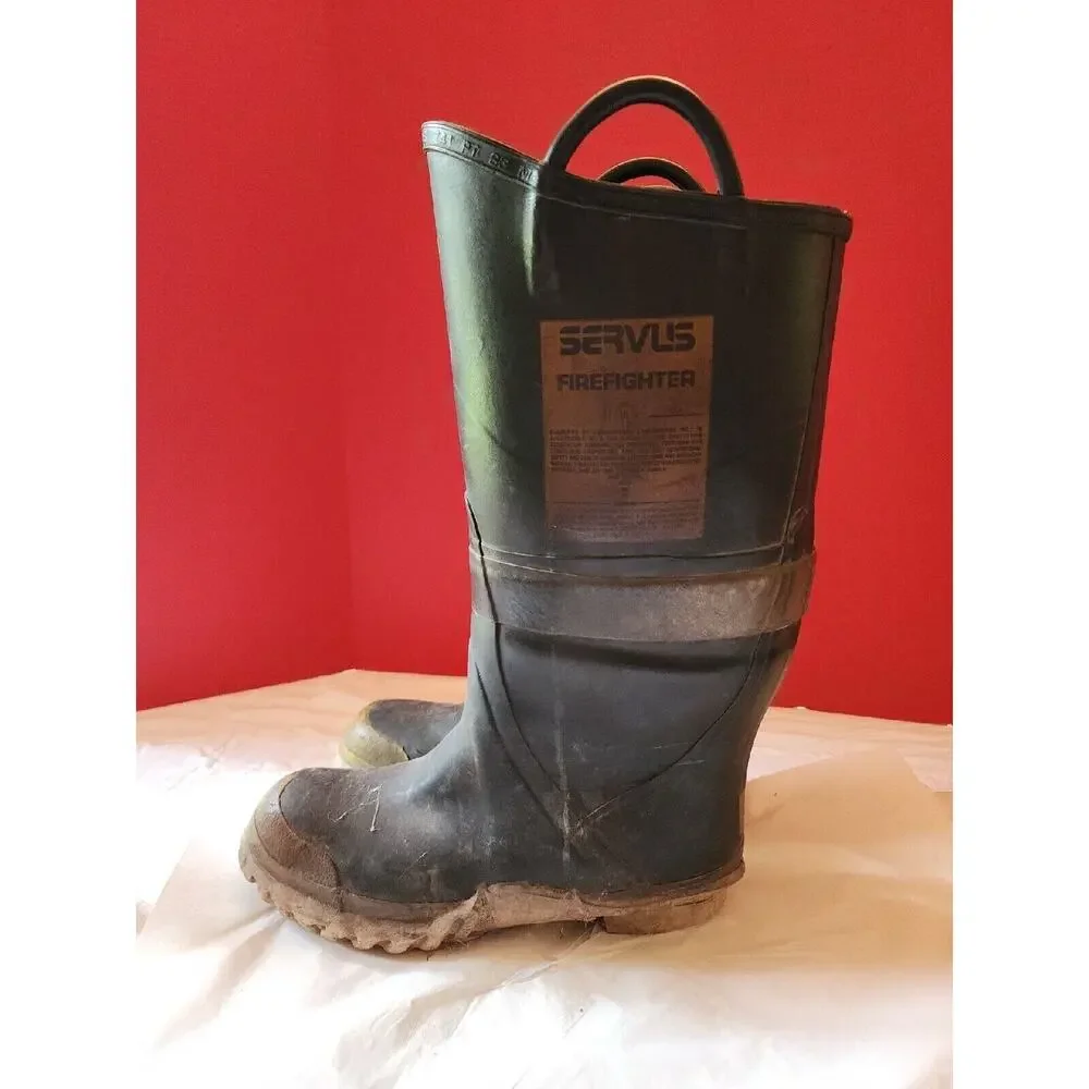 Servus Fire Firefighter Boots 9 Wide Steel Toe Insulated Union USA Model #72S4